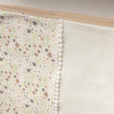 Alt Açma...3lü Wafıl Çiçekli ( Bej )