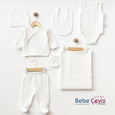 SEBİ PRİME 7li Müslin Hastane Çıkışı ( Ekru )