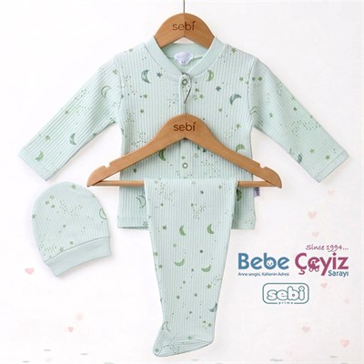 SEBİ PRİME Ay Yıldız Pijama Takım  ( 0-3 Ay )