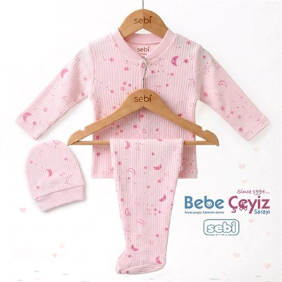 SEBİ PRİME Ay Yıldız Pijama Takım  ( 0-3 Ay )