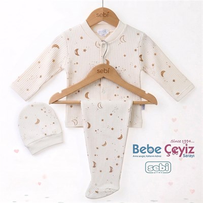 SEBİ PRİME Ay Yıldız Pijama Takım  ( 0-3 Ay )