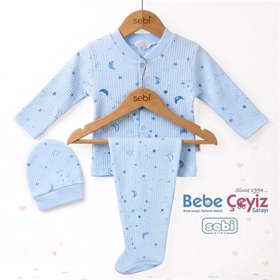 SEBİ PRİME Ay Yıldız Pijama Takım  ( 0-3 Ay )