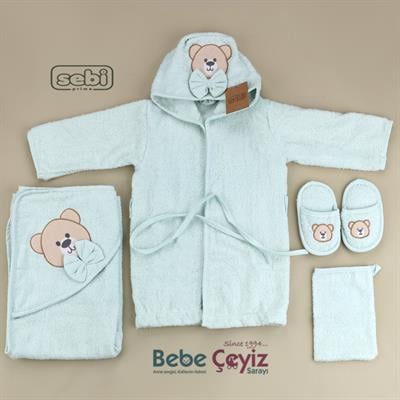 Hastane Çıkışı...5 li Ayı Desen Mint Yeşili