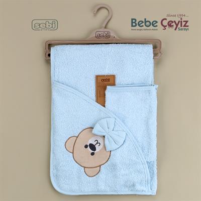 Havlu...Ayı Desen Mavi