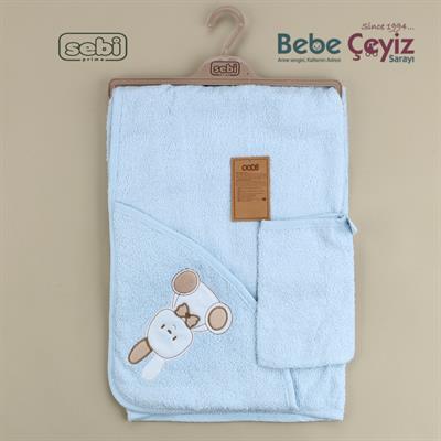 Havlu...Ayı Desen Mavi