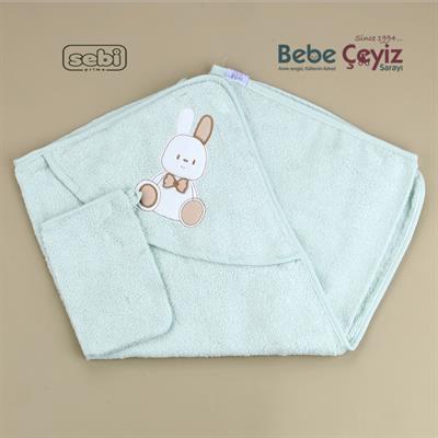 Havlu...Tavşan Desen Mint Yeşili