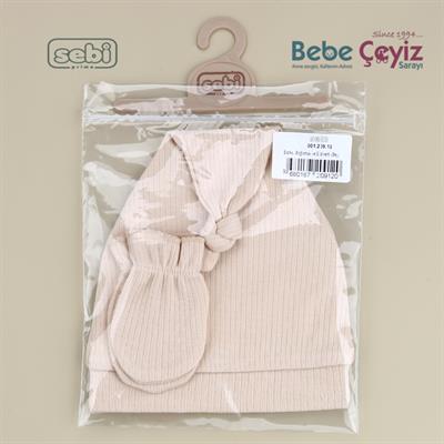 Şapka...Bağlamalı Ve Eldivenli ( Bej )