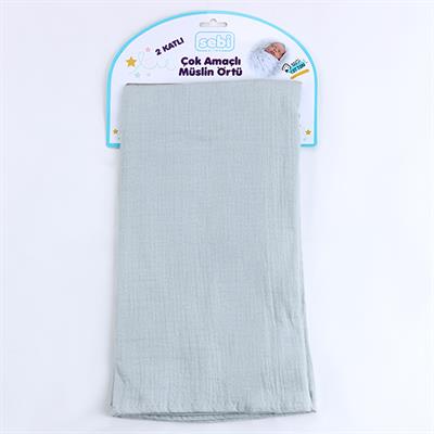 Sebi Çift Kat Müslin Bebek Battaniyesi (80x90)