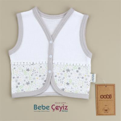 Yelek...Çiçekli ( Gri )