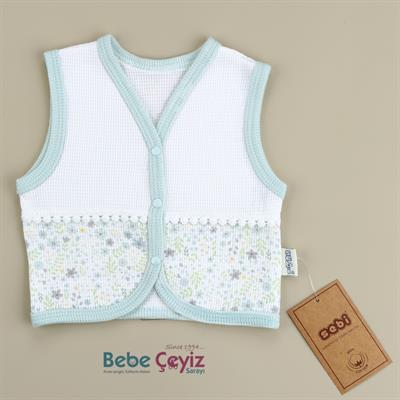 Yelek...Çiçekli ( Mint )