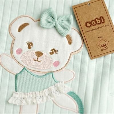 SEBİ PRİME Dantelli Battaniye ( Mint )