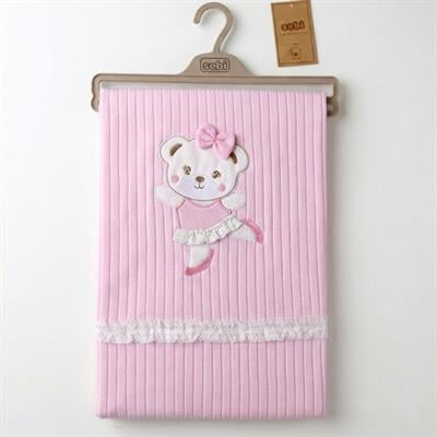 SEBİ PRİME Dantelli Battaniye ( Pembe )