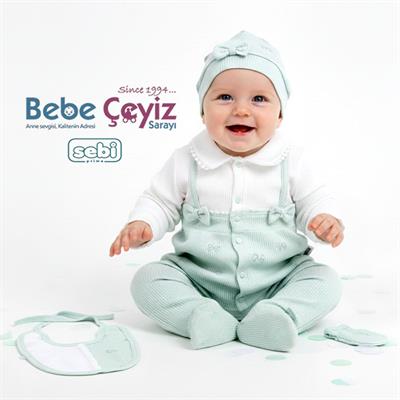 SEBİ PRİME Fiyonk Desenli 5li Hastane Çıkışı ( Mint ) ( 0-3 Ay )