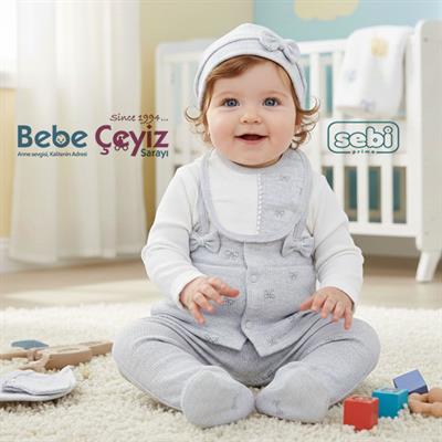 SEBİ PRİME Fiyonk Desenli 5li Hastane Çıkışı ( Gri ) ( 0-3 Ay )
