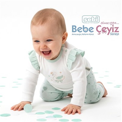 SEBİ PRİME Kuğu Temalı 2li Takım ( Mint )
