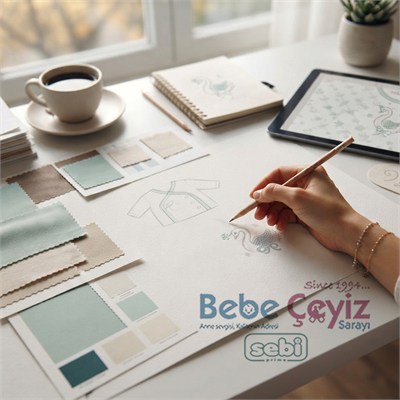 Sebi Kuğu Temalı 5Li Hastane Çıkışı Ekru-Mint