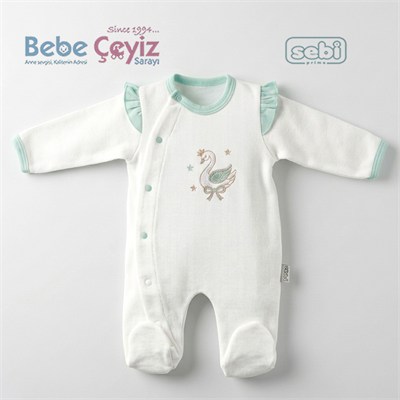 Sebi Kuğulu Tulum Ekru-Mint