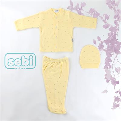 SEBİ PRIME Mini Çiçekli Patikli Pijama Takım (0-3 Ay)
