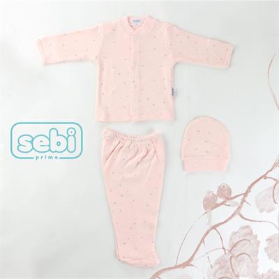 SEBİ PRIME Mini Çiçekli Patikli Pijama Takım (0-3 Ay)
