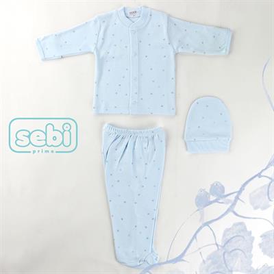 SEBİ PRIME Mini Çiçekli Patikli Pijama Takım (0-3 Ay)