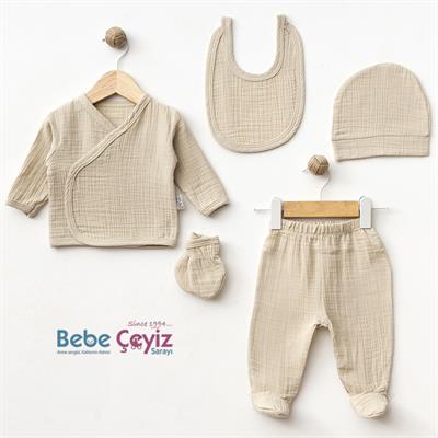 Hastane Çıkışı... 5li Müslin ( Bej )