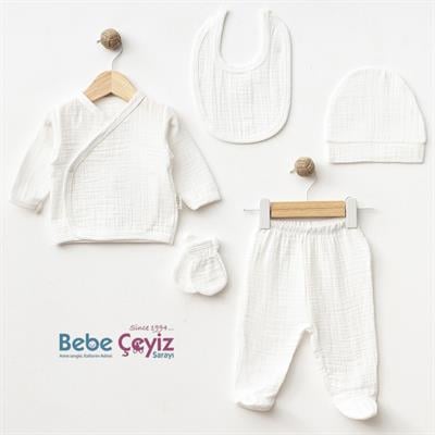 Hastane Çıkışı... 5li Müslin ( Ekru )