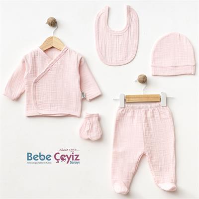 Hastane Çıkışı... 5li Müslin ( Pembe )