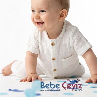 SEBİ PRİME Müslin Kısakol Tulum ( Ekru )