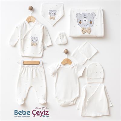 Hastane Çıkışı... 10 lu Puantiyeli Ayılı ( Bej )