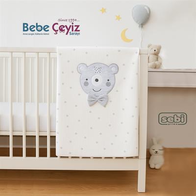 Battaniye...Puantiyeli Ayılı ( Gri )