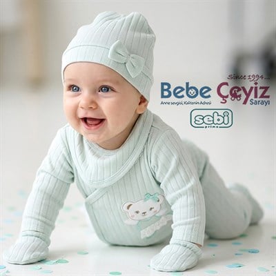 SEBİ PRİME Raporlu Dantelli 5li Hastane Çıkışı ( Mint ) ( 0-3 Ay )