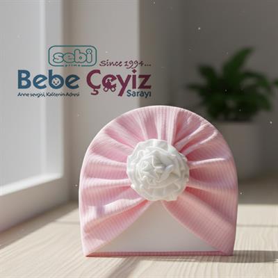 SEBİ PRİME Raporlu İnterlok Ortası Güllü Şapka ( Pembe )