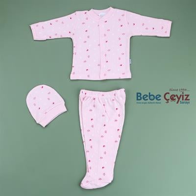 Pijama Takım...Taçlı 0-3 Ay