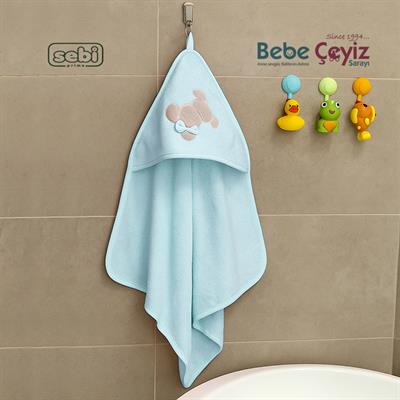 Banyo Havlusu...Tavşan Desen Mint