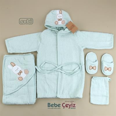 Hastane Çıkışı...5 li Ayı Desen Mint Yeşili