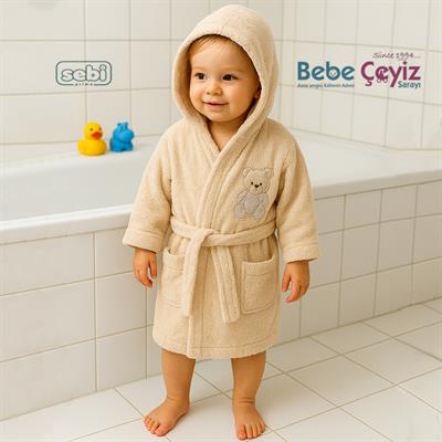 Bornoz Takım...Tavşan Desen Bej