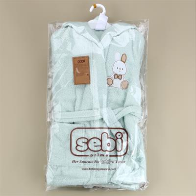 Bornoz Takım...Ayı Desen Mint Yeşili