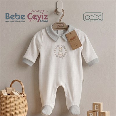 Sebi Tavşan Tulum Ekru-Gri