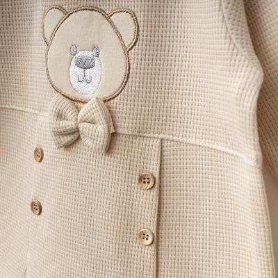 SEBİ PRİME Waffle Ayı Kafa Papyonlu ( Bej )