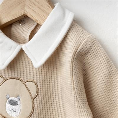 SEBİ PRİME Waffle Ayı Kafa Papyonlu ( Bej )