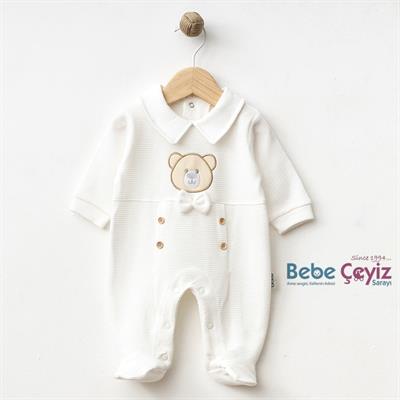 SEBİ PRİME Waffle Ayı Kafa Papyonlu ( Ekru )