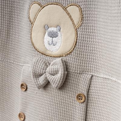 SEBİ PRİME Waffle Ayı Kafa Papyonlu ( Gri )