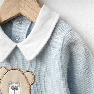 SEBİ PRİME Waffle Ayı Kafa Papyonlu ( Mavi )