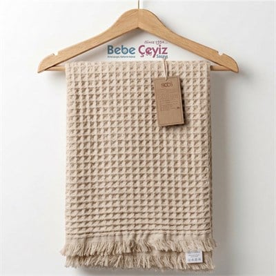 SEBİ PRİME Waffle Battaniye ( Bej )