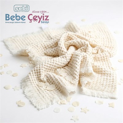 SEBİ PRİME Waffle Battaniye ( Ekru )