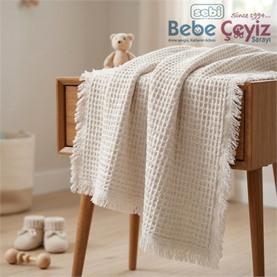 SEBİ PRİME Waffle Battaniye ( Gri )