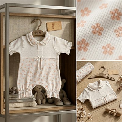 Sebi Prime Waffle Çiçek Fırfırlı Tulum