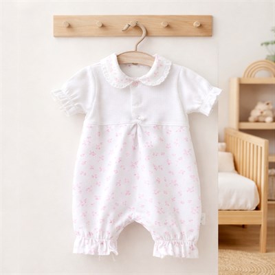 Sebi Prime Waffle Çiçek Fırfırlı Tulum