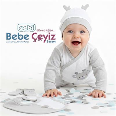 SEBİ PRİME  Waffle Kumaş Yıldız Ayılı 5li Hastane Çıkışı ( Gri ) ( 0-3 Ay )