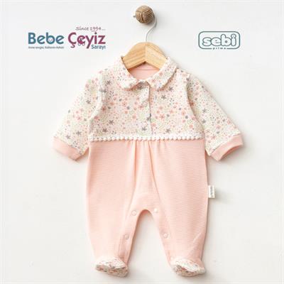 Tulum...Wafıl Çiçekli Bebe Yaka ( Somon )